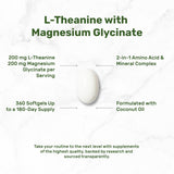 DEAL SUPPLEMENT L-Theanine & Magnesium Glycinate Softgels close-up of softgels