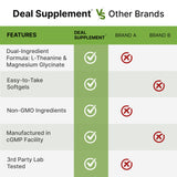 DEAL SUPPLEMENT L-Theanine & Magnesium Glycinate Softgels with coconut oil