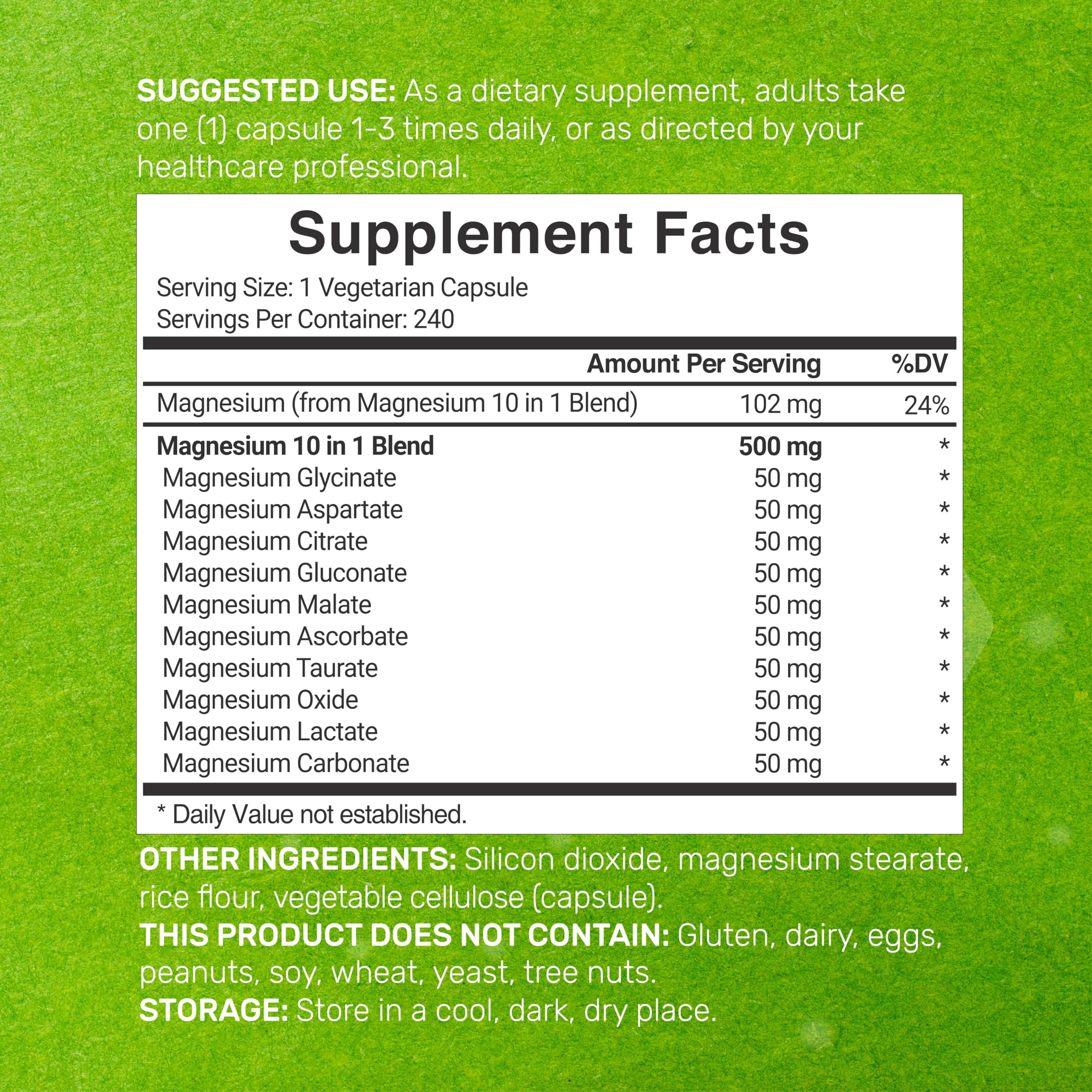 DEAL SUPPLEMENT Magnesium Complex bottle side view