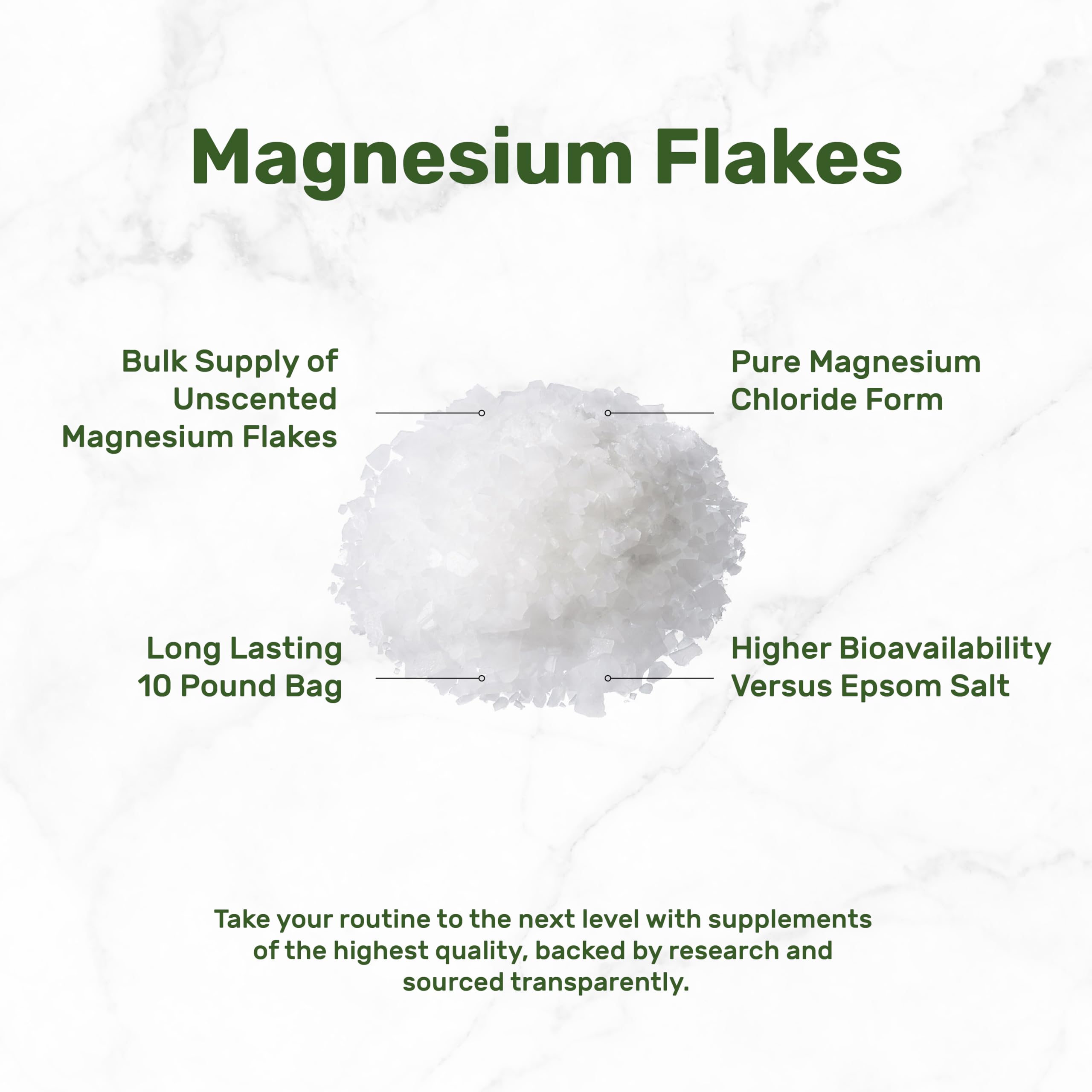 DEAL SUPPLEMENT Magnesium Flakes 10-pound pouch back view