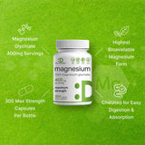 DEAL SUPPLEMENT Magnesium Glycinate Capsules 400mg bottle with dosage information
