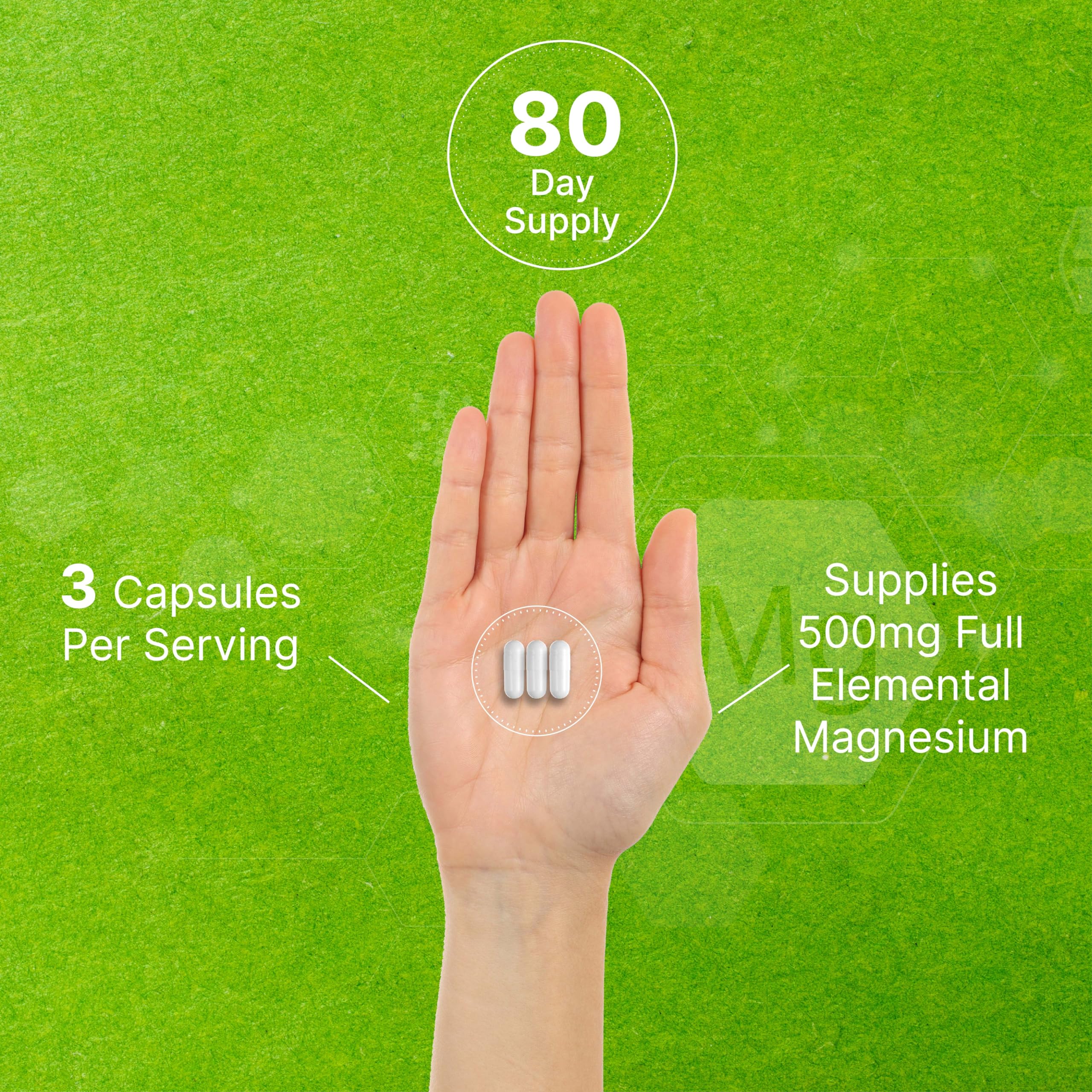 DEAL SUPPLEMENT Magnesium Glycinate capsules on a wooden surface