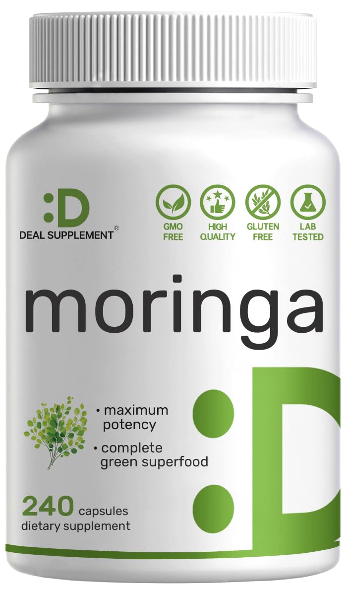 DEAL SUPPLEMENT Moringa Capsules 240 Capsules front view