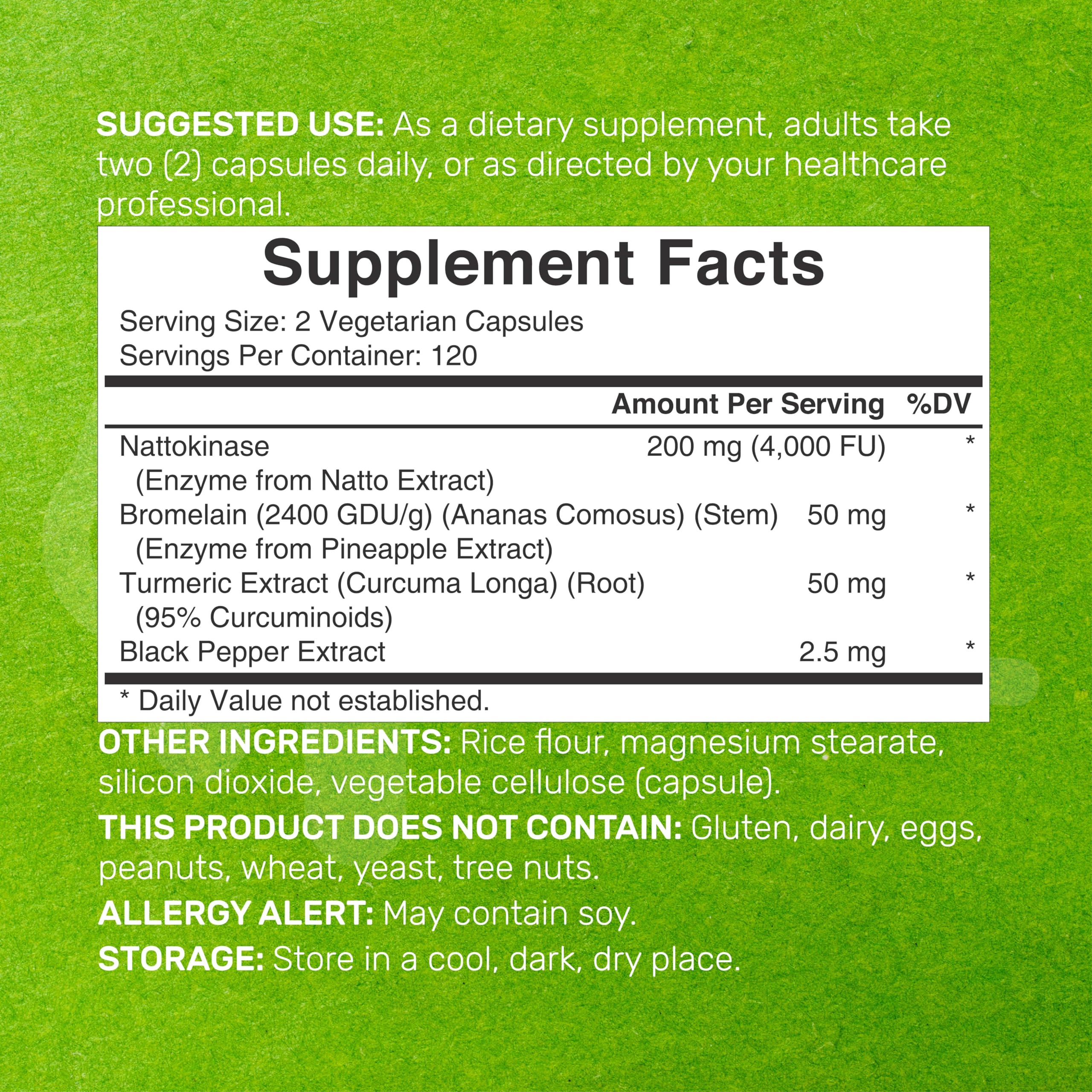 DEAL SUPPLEMENT Multi-Enzyme Capsules bottle side view