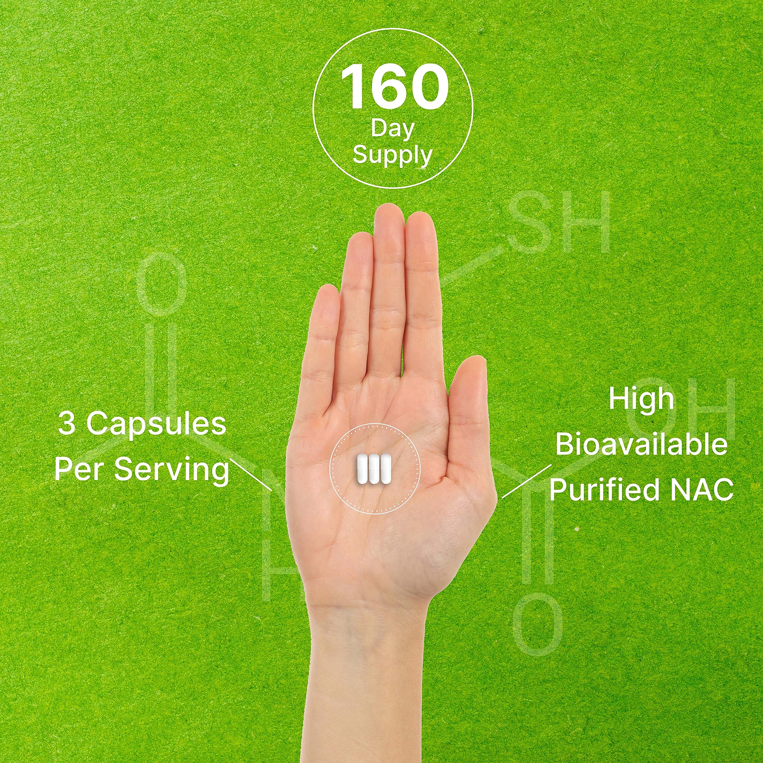 DEAL SUPPLEMENT N-Acetyl Cysteine NAC 1000mg capsules close-up