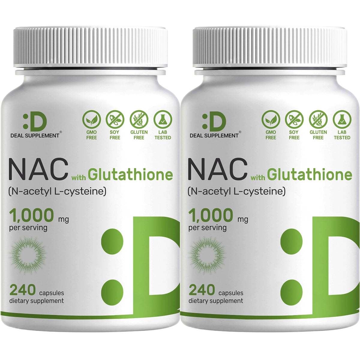 DEAL SUPPLEMENT N-Acetyl Cysteine NAC 1000mg front view