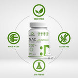 DEAL SUPPLEMENT N-Acetyl Cysteine NAC 1000mg side view