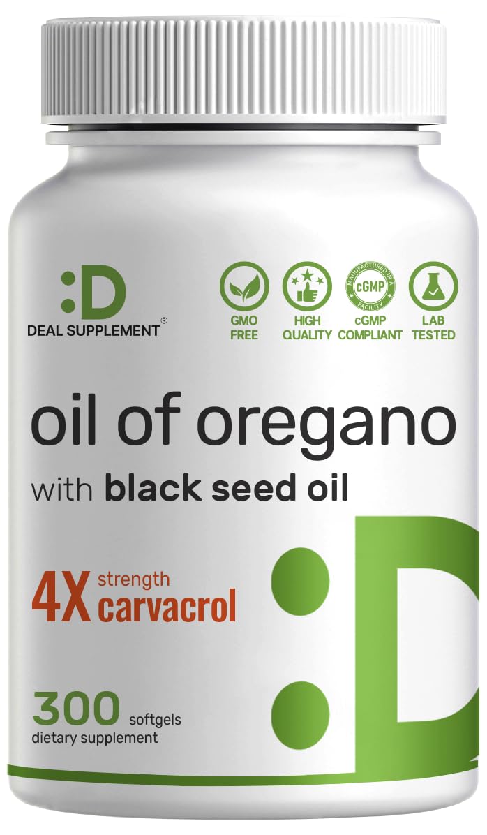 DEAL SUPPLEMENT Oil of Oregano Softgels front view of the bottle