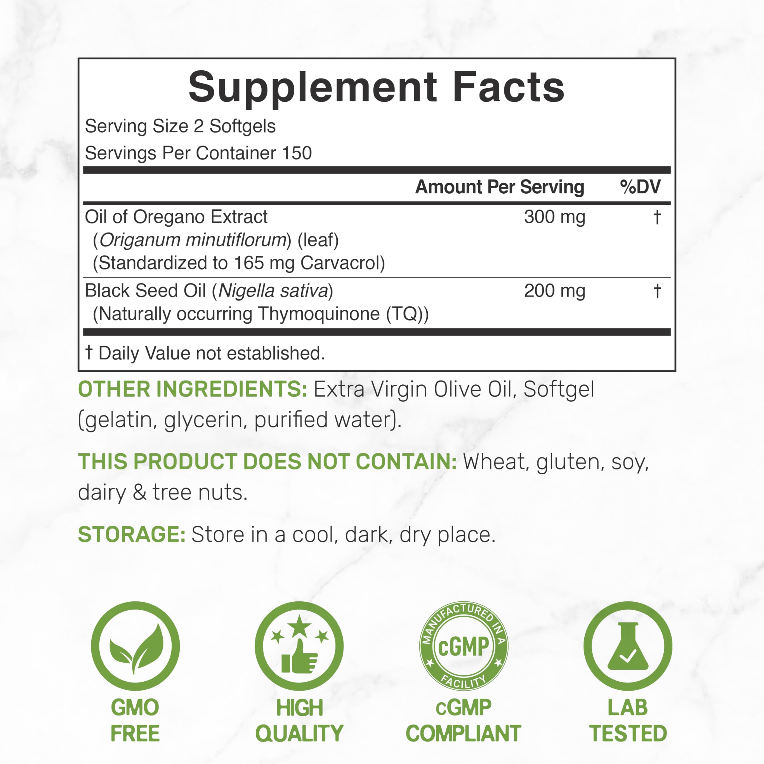 DEAL SUPPLEMENT Oil of Oregano Softgels showing the softgel capsules