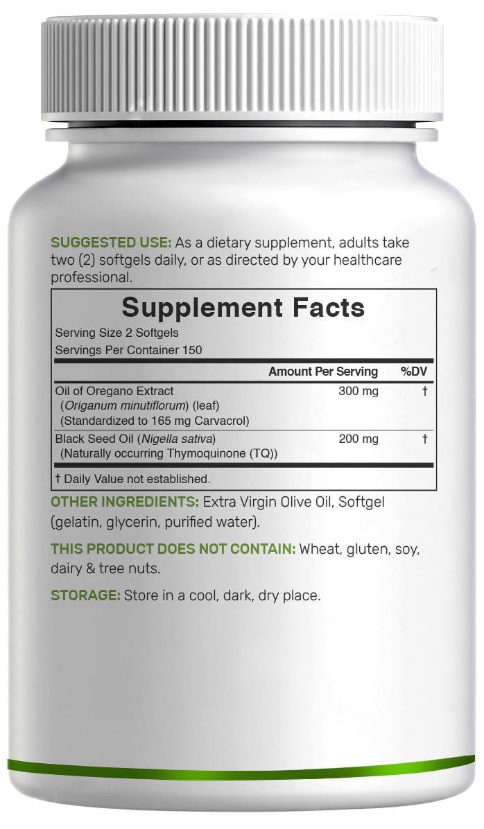 DEAL SUPPLEMENT Oil of Oregano Softgels with a measuring spoon