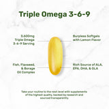 DEAL SUPPLEMENT Omega 3-6-9 softgels side view