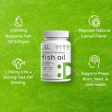 DEAL SUPPLEMENT Omega 3 Fish Oil Softgels with natural lemon flavour