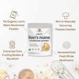 DEAL SUPPLEMENT Organic Lion’s Mane Powder with fresh mushrooms
