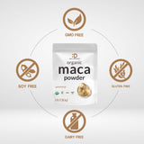 DEAL SUPPLEMENT Organic Maca Root Powder scoop and powder