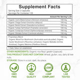 DEAL SUPPLEMENT Organic Mushroom 10-in-1 Blend 240 capsules side view