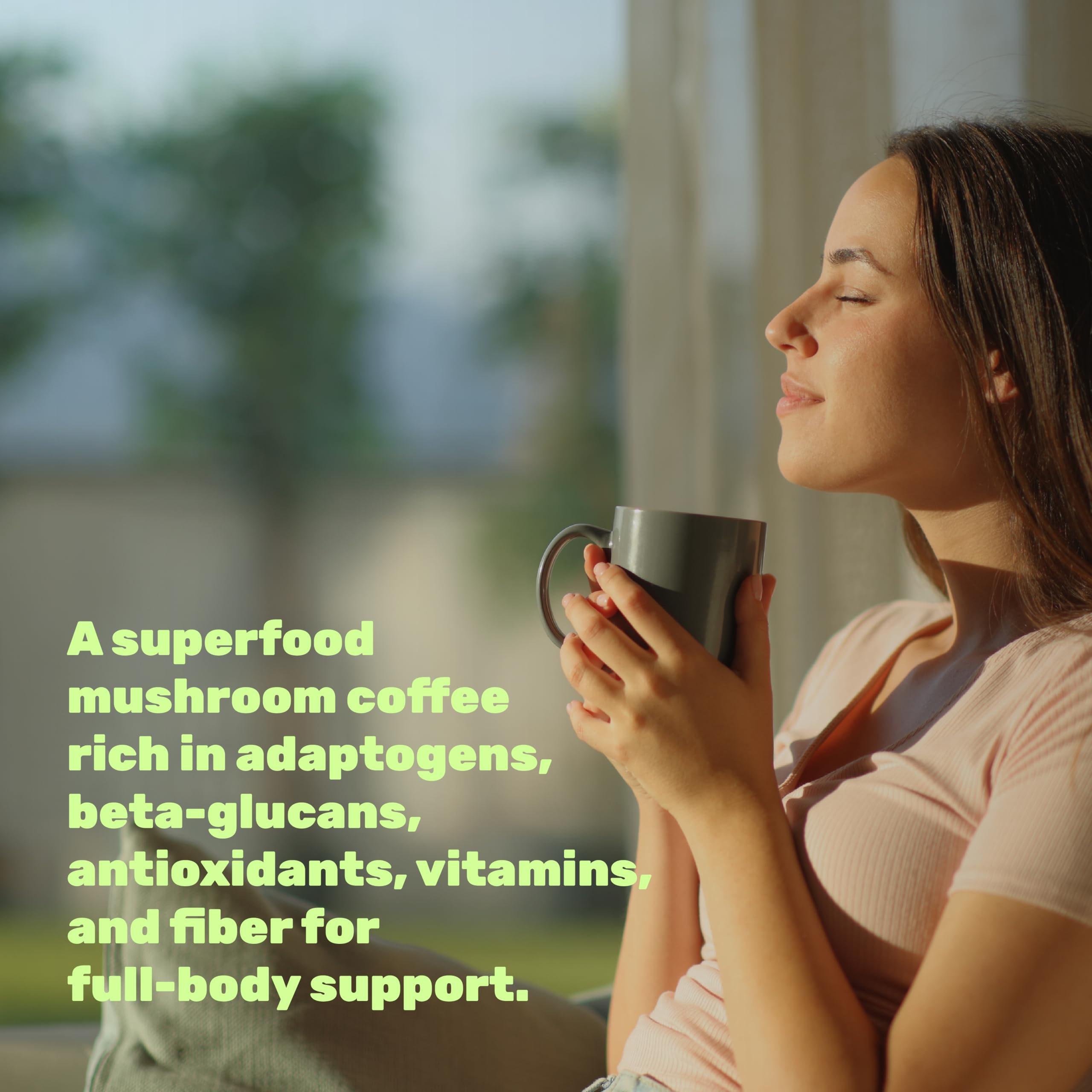 DEAL SUPPLEMENT Organic Mushroom Coffee Blend with coffee cup