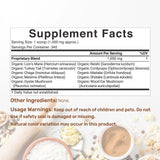 DEAL SUPPLEMENT Organic Mushroom Powder 10-in-1 Blend scoop and powder close-up