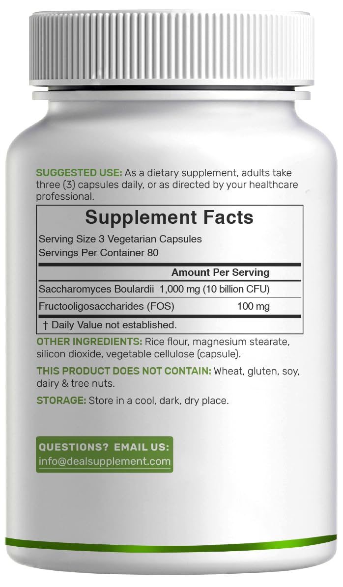 DEAL SUPPLEMENT Probiotic Capsules bottle on a wooden table