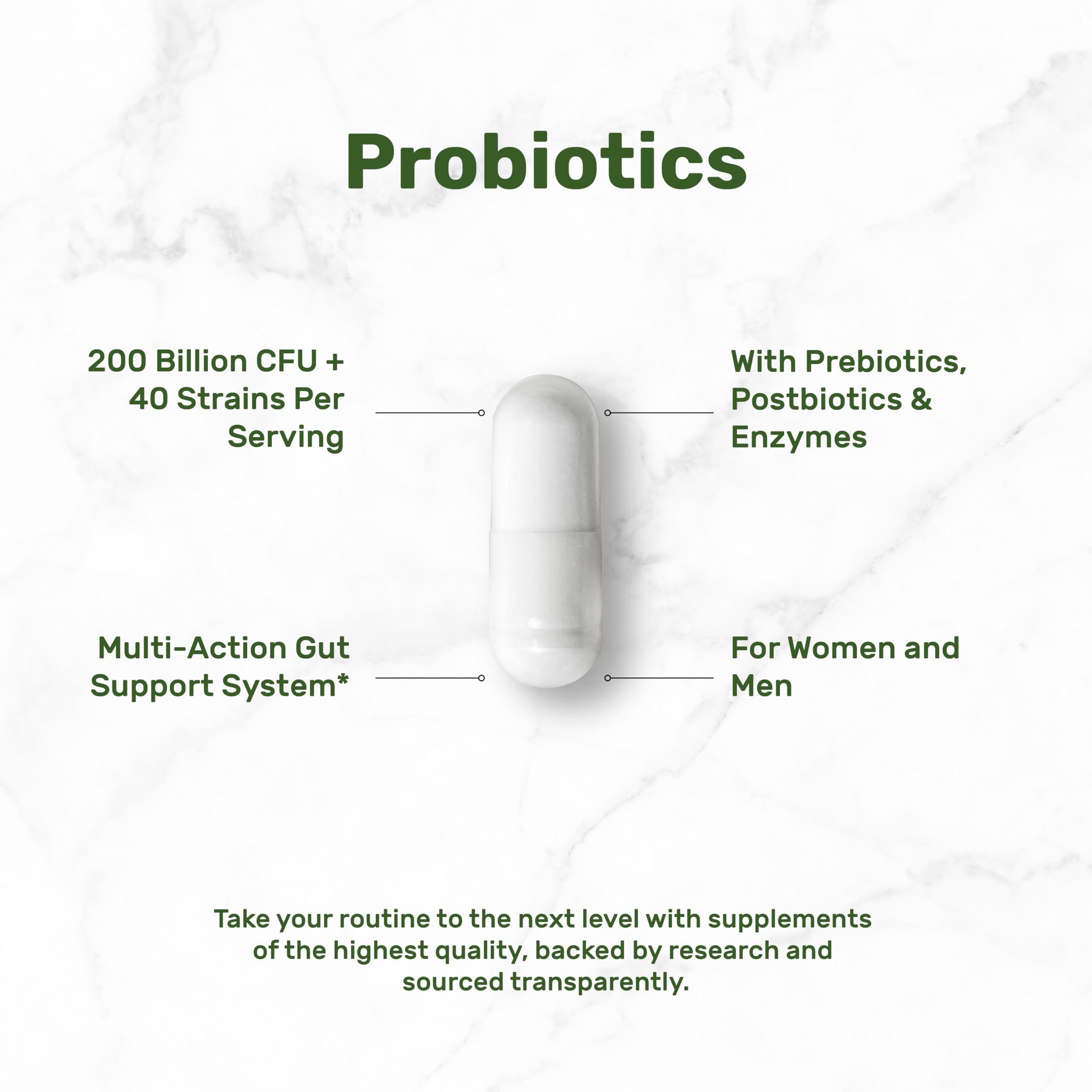 DEAL SUPPLEMENT Probiotic Capsules nutritional information label