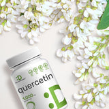 DEAL SUPPLEMENT Quercetin Dihydrate Capsules 1000mg back view showing ingredients