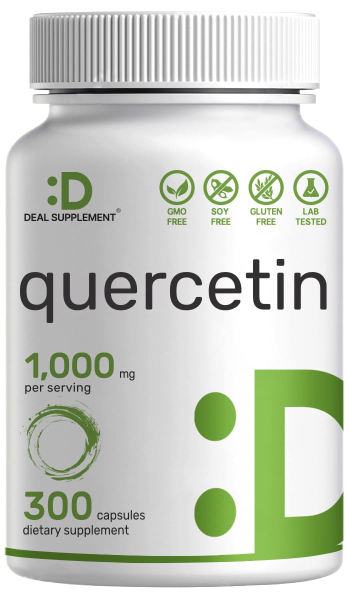 DEAL SUPPLEMENT Quercetin Dihydrate Capsules 1000mg bottle front view