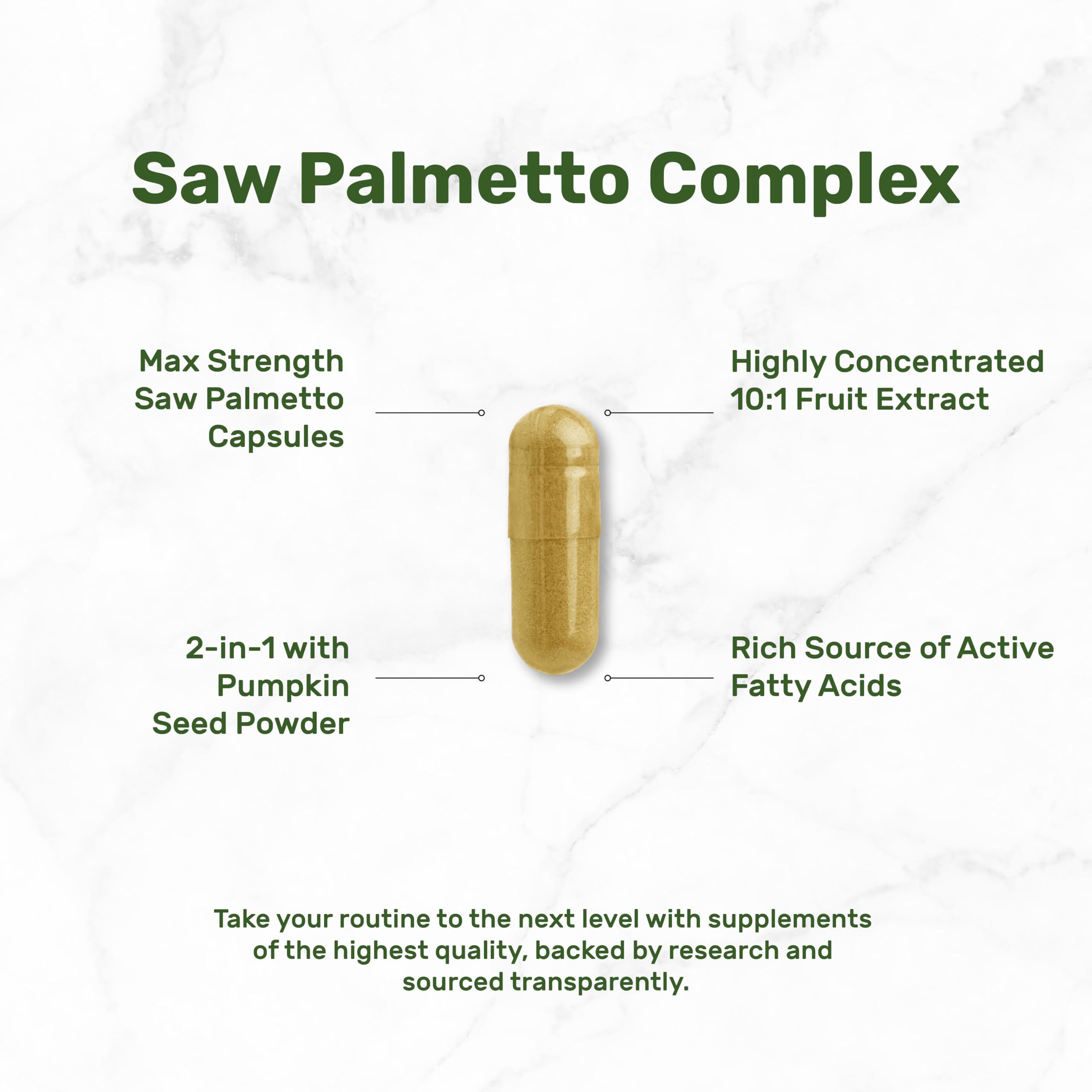 DEAL SUPPLEMENT Saw Palmetto Complex capsules close-up