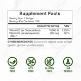 DEAL SUPPLEMENT Vitamin D3 & K2 side view of packaging