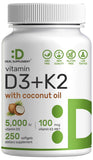 DEAL SUPPLEMENT Vitamin D3 & K2 Softgels bottle front view