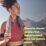 DEAL SUPPLEMENT Vitamin D3 & K2 Softgels displayed with a measuring spoon