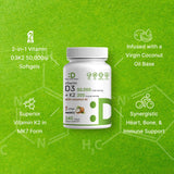 DEAL SUPPLEMENT Vitamin D3 & K2 softgels with coconut oil