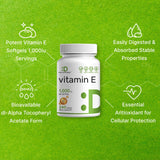 DEAL SUPPLEMENT Vitamin E Softgels 240 count bottle with softgels on table