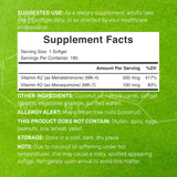 DEAL SUPPLEMENT Vitamin K2 600mcg Softgels bottle side view