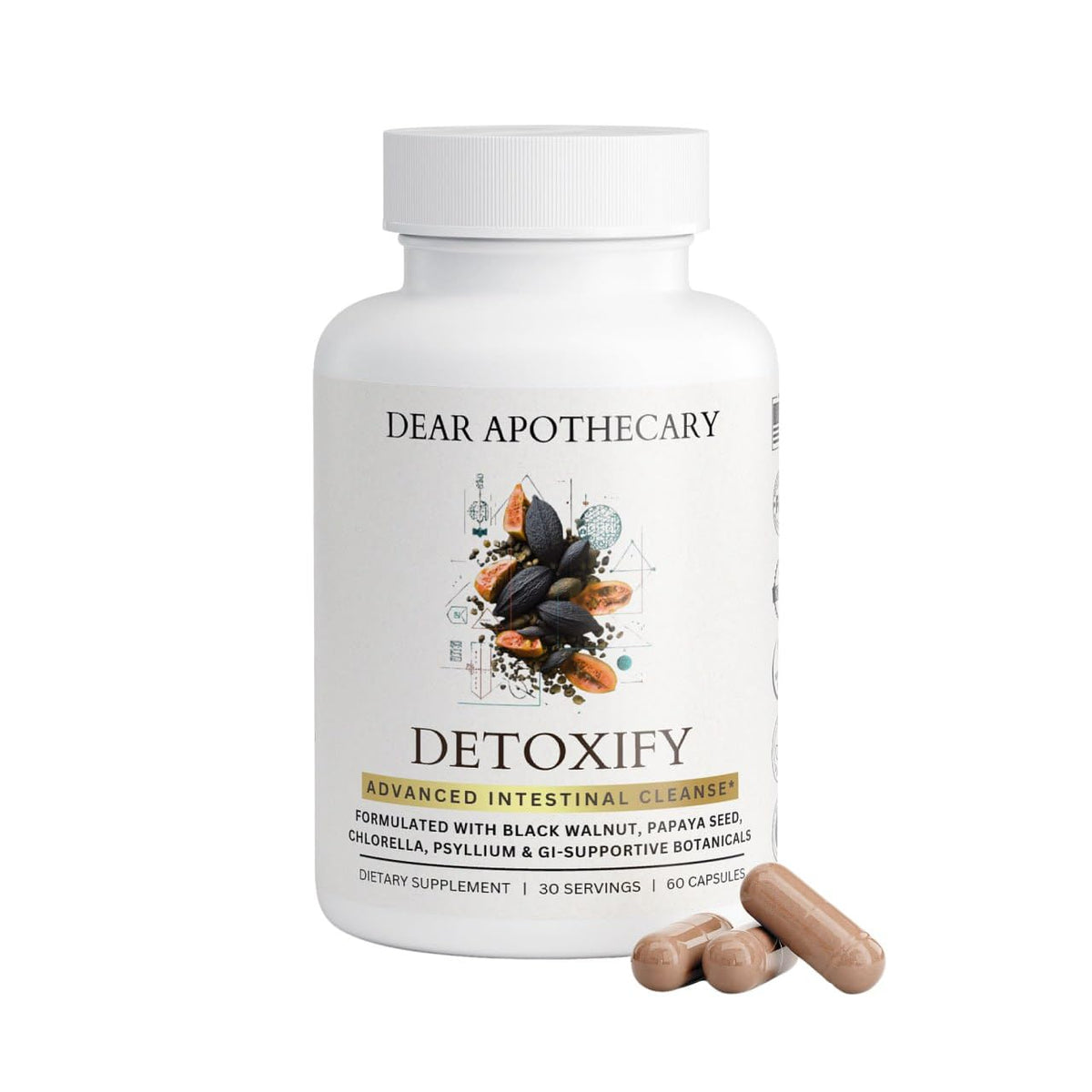 Dear Apothecary daily Wellness Herbal Supplement 60 Capsules front view