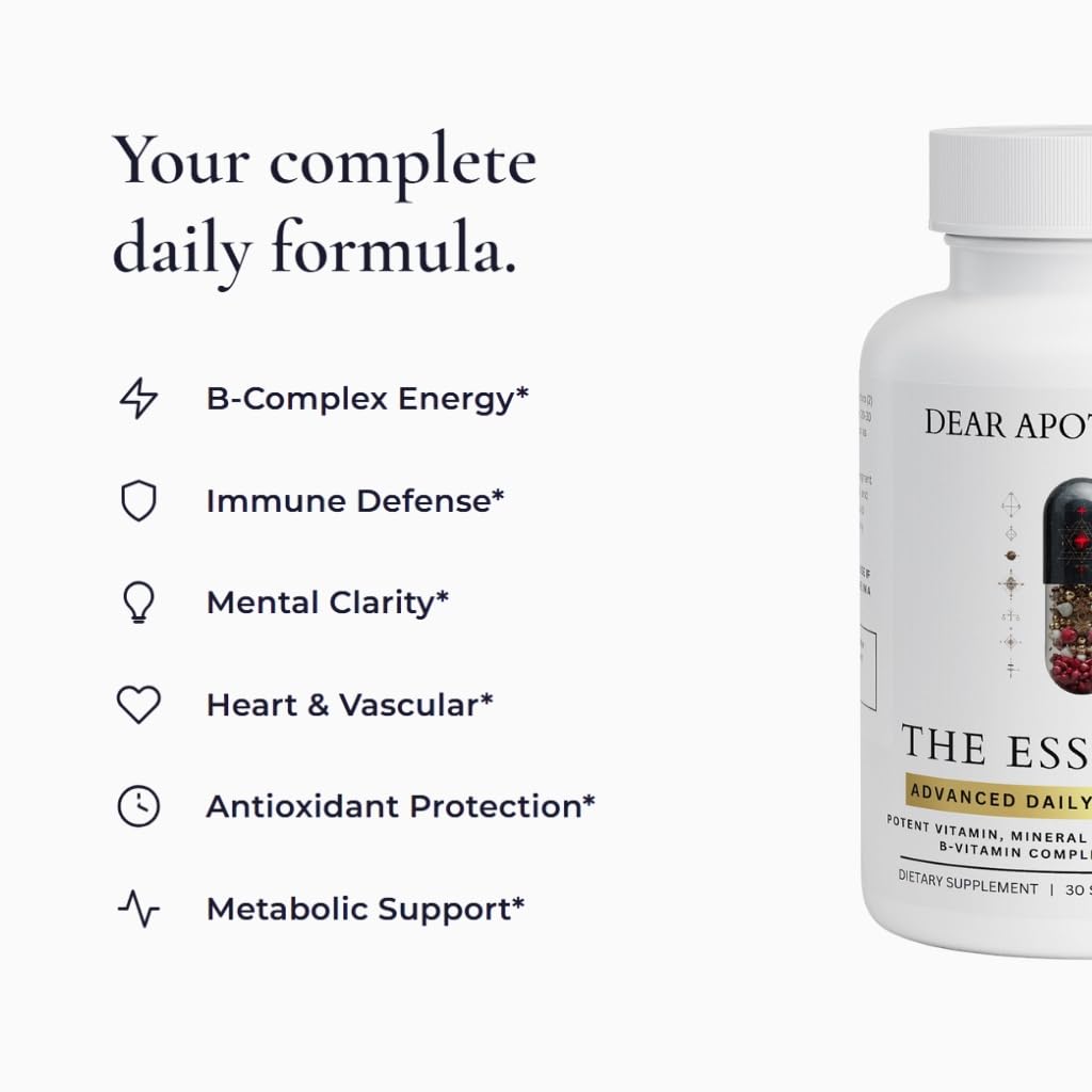 Dear Apothecary Essential Multivitamin bottle side view