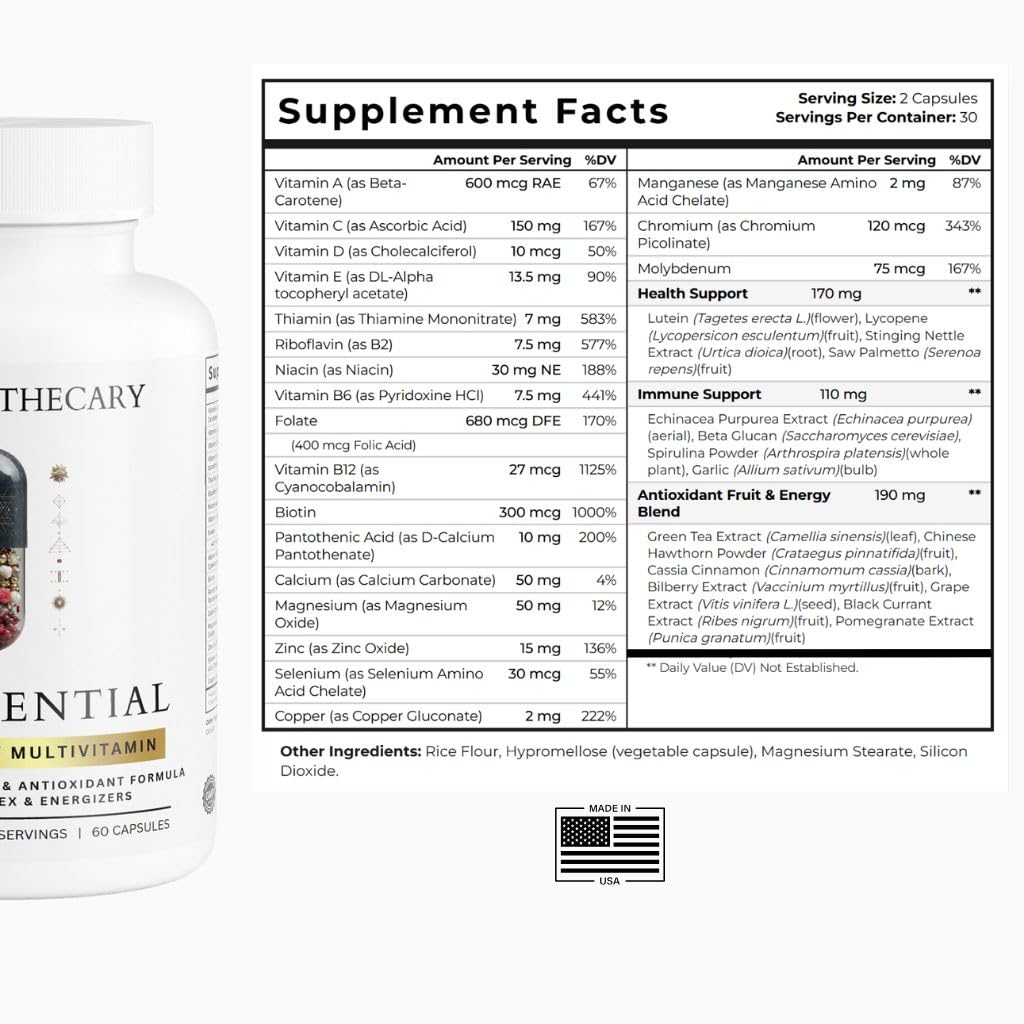 Dear Apothecary Essential Multivitamin capsules close-up
