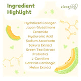 Dear Face Beauty Milk Japanese Collagen Drink back view