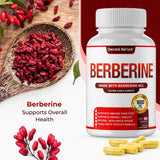 DECENT NATURE Berberine HCL capsules back view
