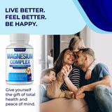 DECENT NATURE Magnesium Complex capsules with a glass of water