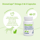 Dechra EicosaCap Omega 3 & 6 Capsules back view with ingredient list