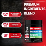 DEDICAD 3in1 NAD Plus Supplement bottle side view