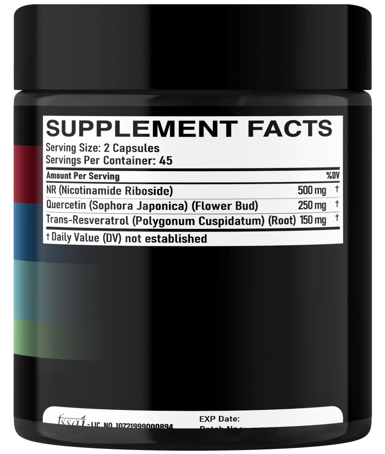DEDICAD 3in1 NAD Plus Supplement capsules in a glass of water