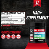 DEDICAD 3in1 NAD Plus Supplement capsules on a table