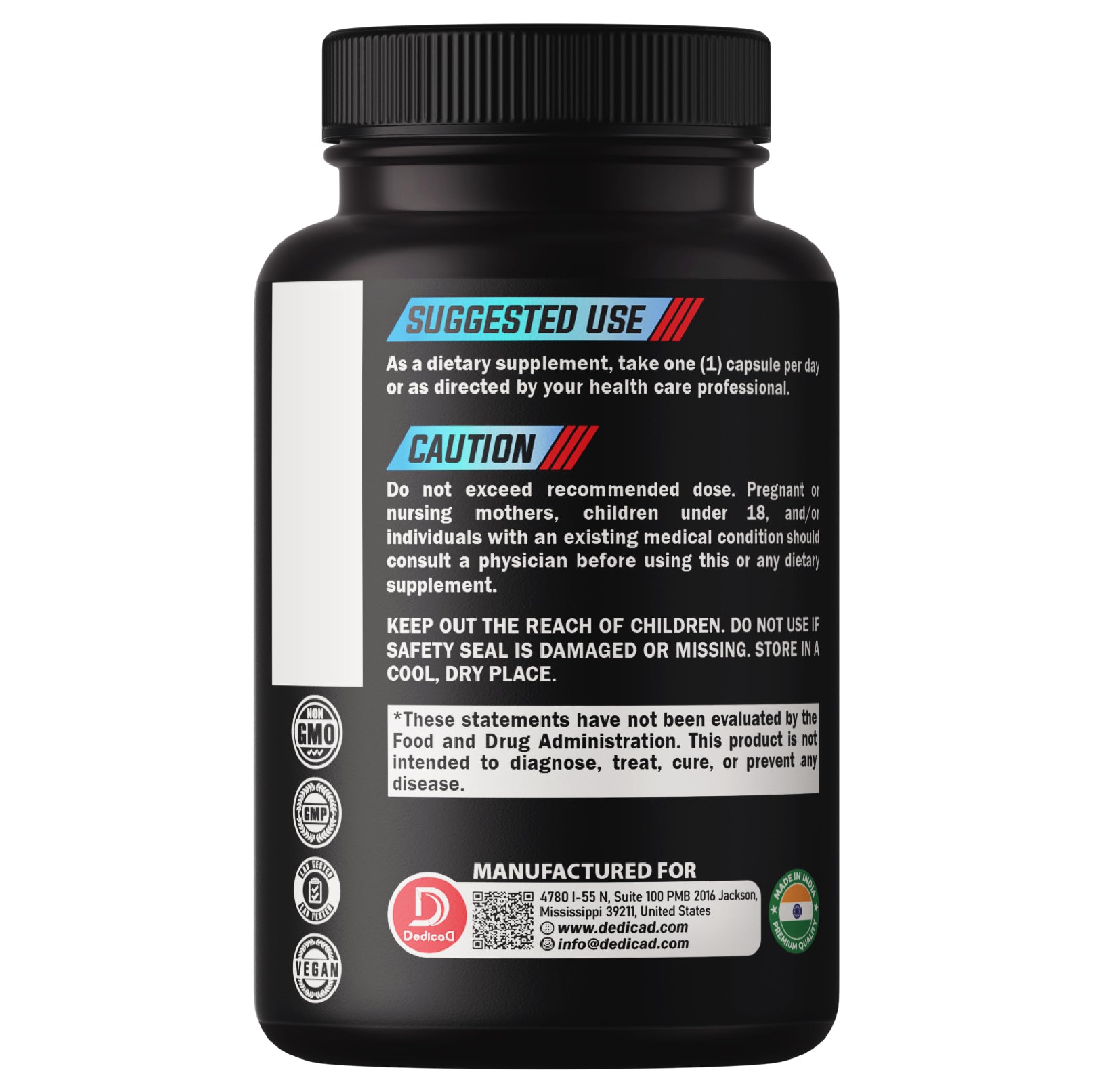 DEDICAD Bilberry Supplement displayed with other herbal supplements