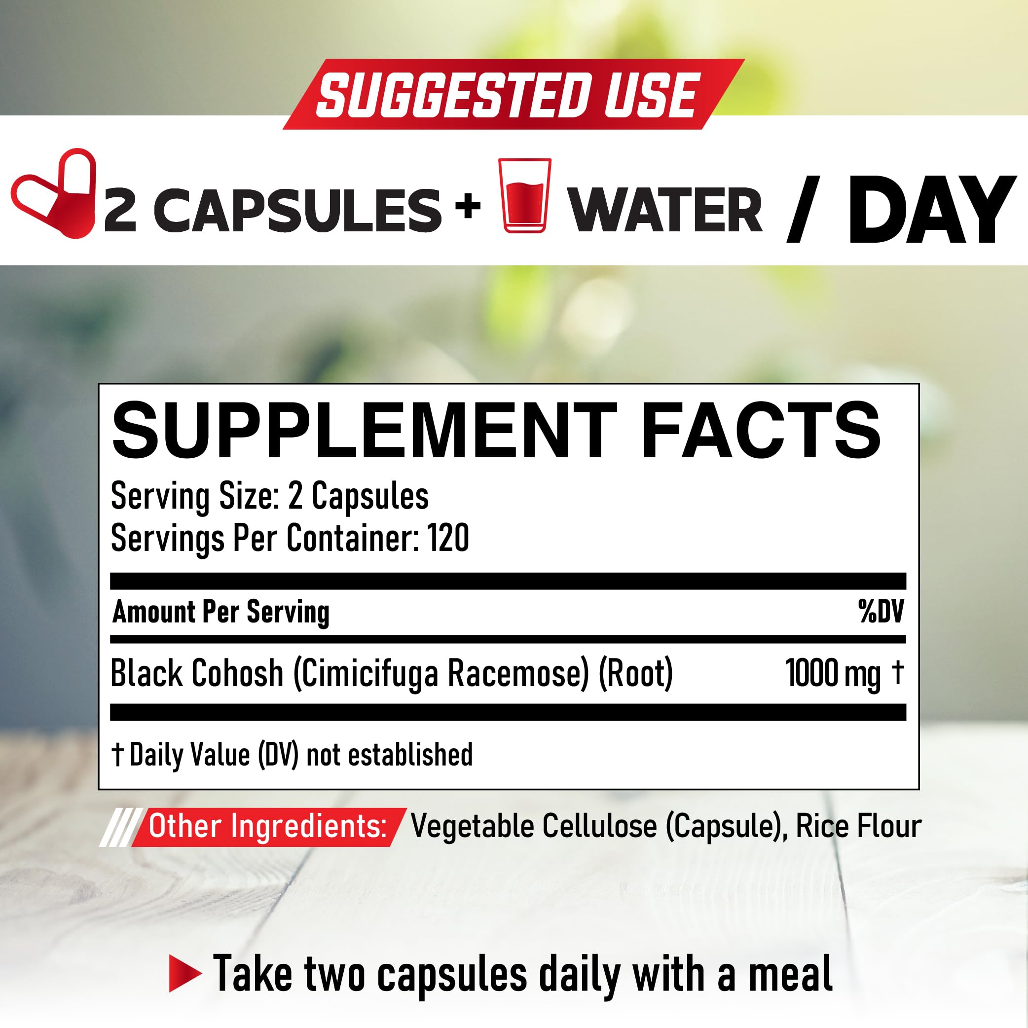 DEDICAD Black Cohosh capsules in a hand