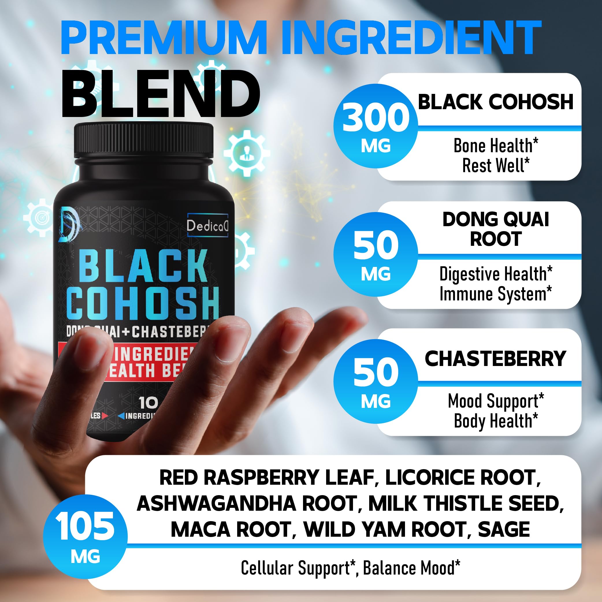 DEDICAD Black Cohosh Complex bottle with label