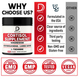 DEDICAD Cortisol Supplement capsules in a bowl