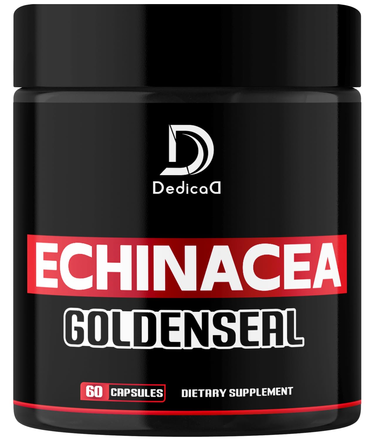 DEDICAD Echinacea Goldenseal Supplement 1000mg front view