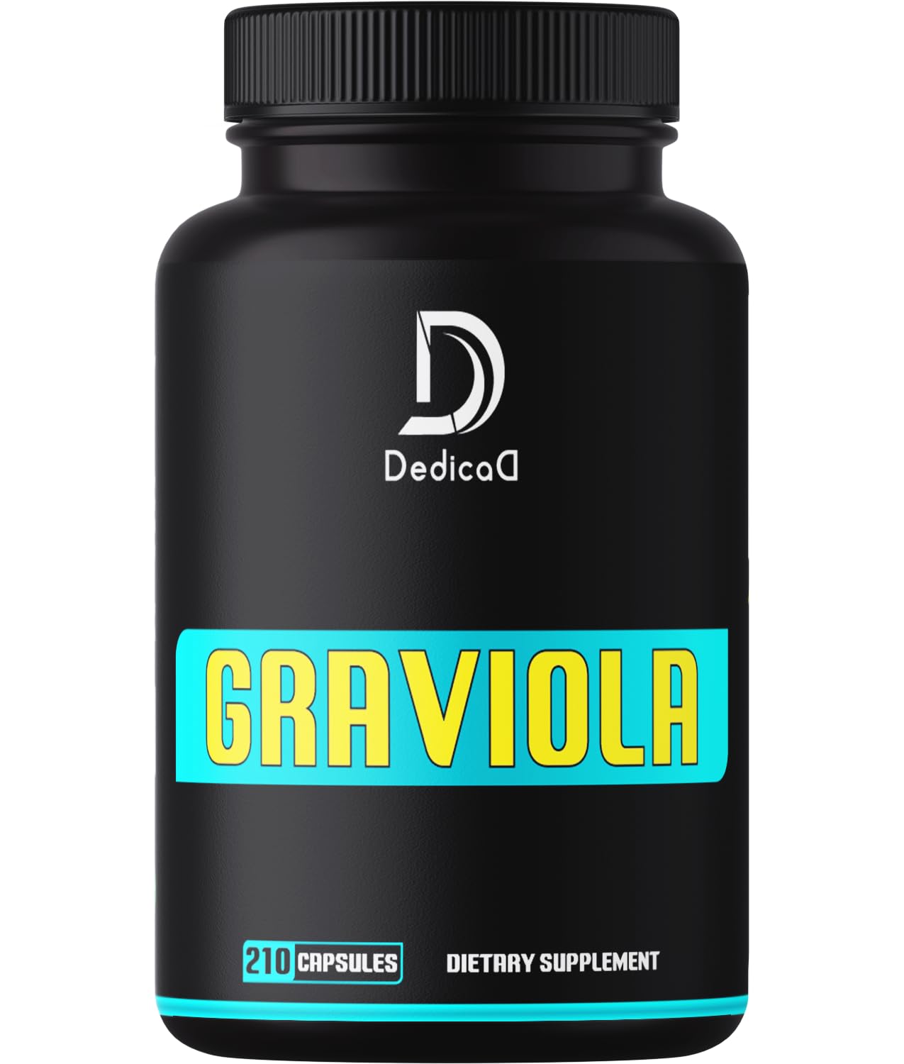 DEDICAD Graviola Powder Supplement 60 veggie capsules front view