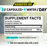 DEDICAD Graviola Powder Supplement bottle side view