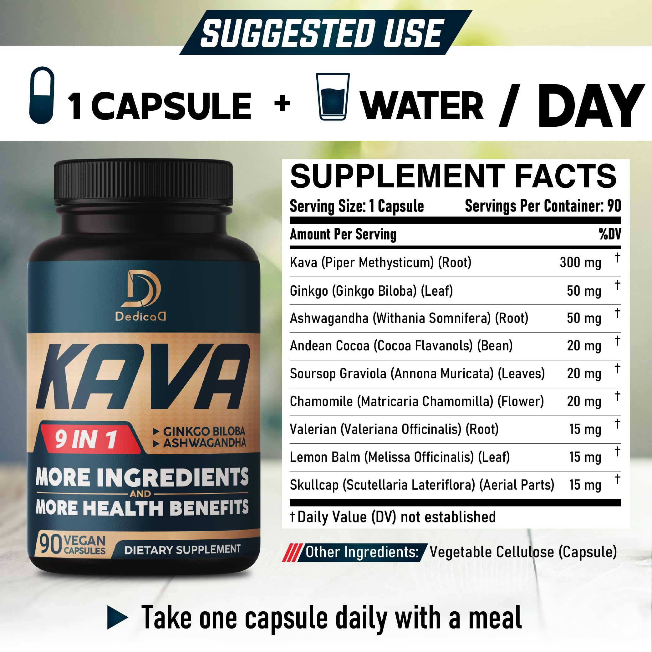 DEDICAD Kava Kava Extract Complex bottle with label